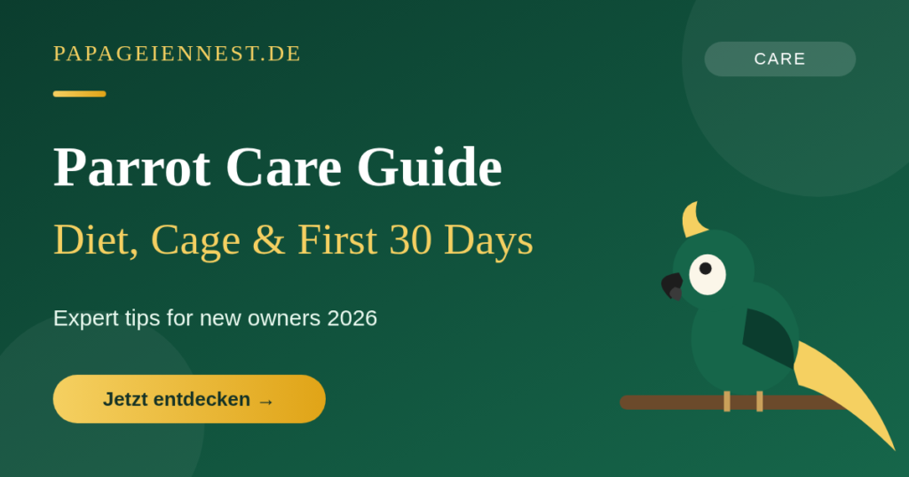 Parrot Care Guide 2026 | Diet, Cage & First 30 Days